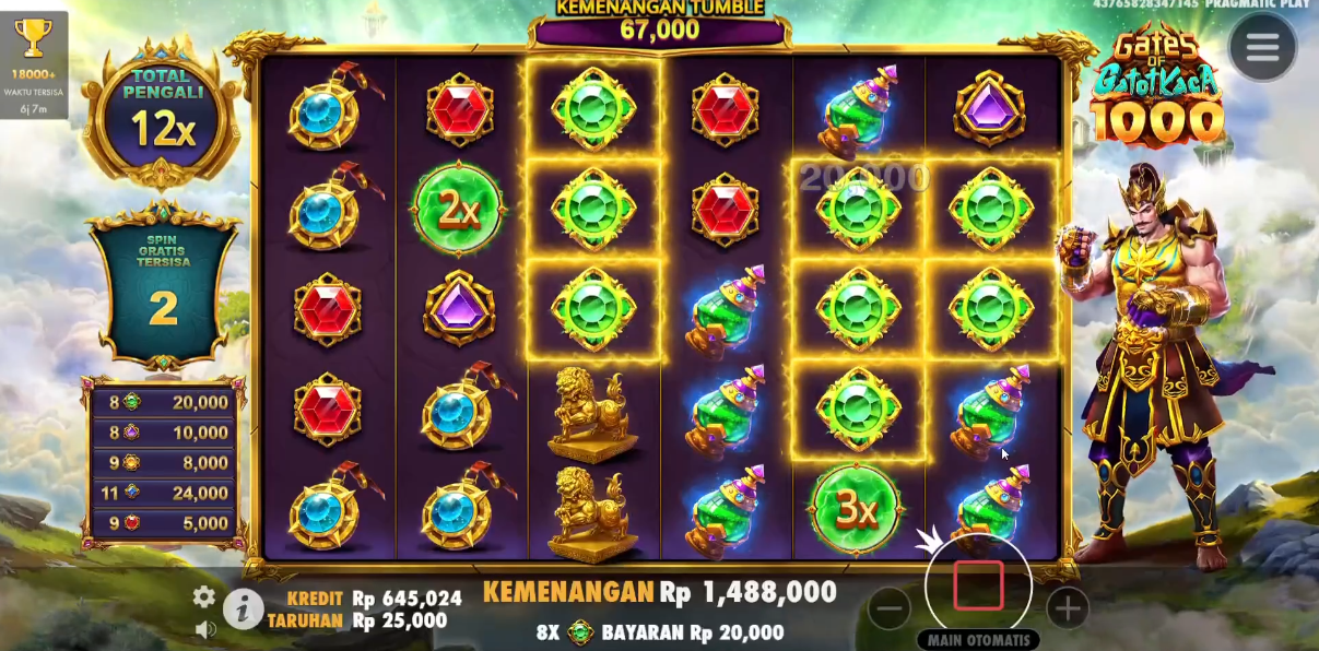 POLA GACOR GATOTKACA 1000